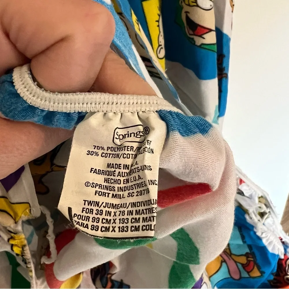 Vintage Nickelodeon Rugrats 3-Piece Twin Sheet Set